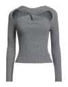 Haveone Woman Sweater Grey Size Onesize Viscose, Polyester, Polyamide In Gray