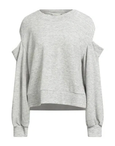 Haveone Woman Sweater Light Grey Size M Polyester, Viscose, Elastic Fibres In Gray