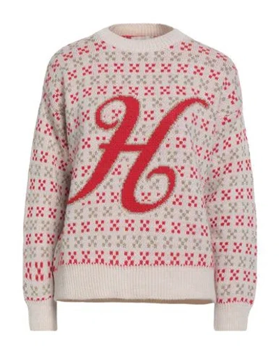 Haveone Woman Sweater Red Size Onesize Acrylic, Polyester, Polyamide In Multi