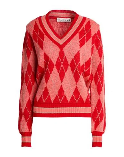 Haveone Woman Sweater Red Size Onesize Acrylic, Wool, Viscose, Alpaca Wool In Multi