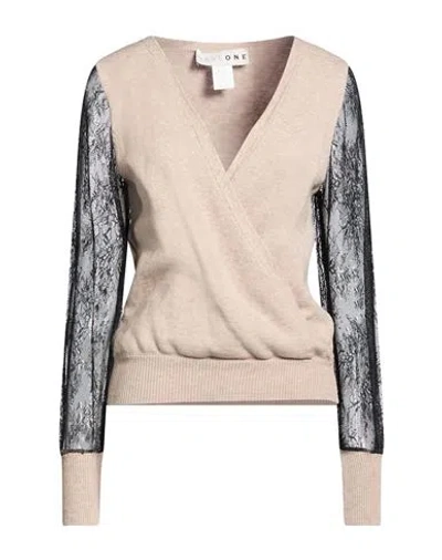 Haveone Woman Sweater Taupe Size Onesize Polyamide, Viscose, Polyester In Neutral