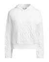 Haveone Woman Sweater White Size Onesize Cotton, Polyester, Elastane In White