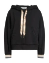 Haveone Woman Sweatshirt Black Size Onesize Polyester, Viscose, Elastane In Black