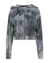 Haveone Woman Sweatshirt Charcoal Size M Polyester, Elastane In Gray