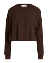 Haveone Woman Sweatshirt Chocolate Brown Size Onesize Polyester, Elastane In Brown
