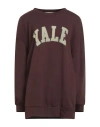 Haveone Woman Sweatshirt Dark Brown Size Onesize Cotton
