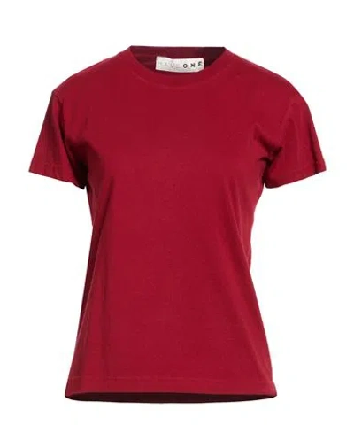 Haveone Woman T-shirt Burgundy Size Onesize Cotton In Red