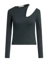 Haveone Woman T-shirt Grey Size S Cotton, Elastane In Gray