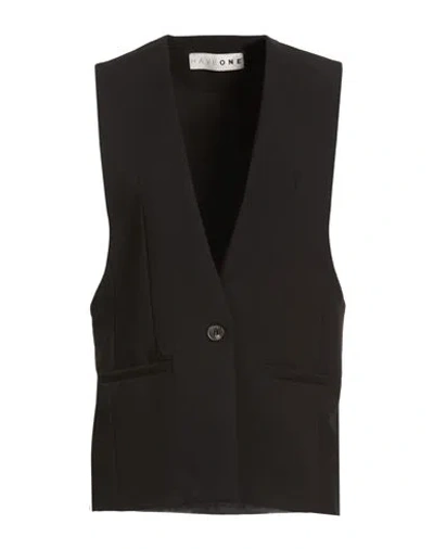 Haveone Woman Tailored Vest Black Size Onesize Polyester, Viscose, Elastane