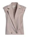 Haveone Woman Tailored Vest Light Brown Size M Polyester, Viscose, Elastane In Beige