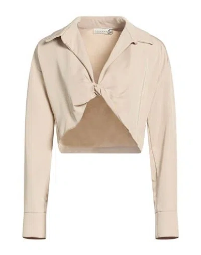 Haveone Woman Top Beige Size M Viscose, Polyester In Neutral