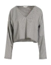 Haveone Woman Top Black Size M Polyester, Elastane In Gray