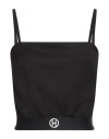 Haveone Woman Top Black Size M Polyester, Viscose, Elastic Fibres In Black