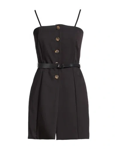 Haveone Woman Top Black Size M Polyester, Viscose, Elastic Fibres