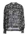 Haveone Woman Top Black Size M Viscose, Wool In Black