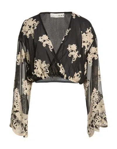 Haveone Woman Top Black Size S Polyester, Acrylic