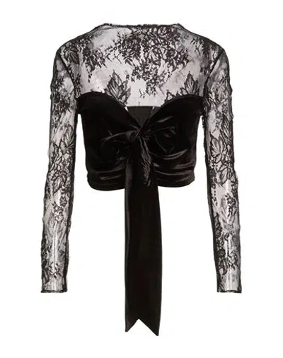 Haveone Woman Top Black Size S Polyester, Elastane