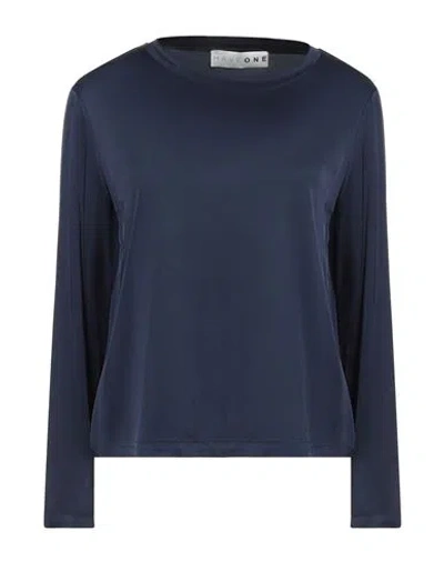 Haveone Woman Top Blue Size M Viscose, Elastane