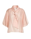 Haveone Woman Top Blush Size M Lyocell, Polyester In Pink