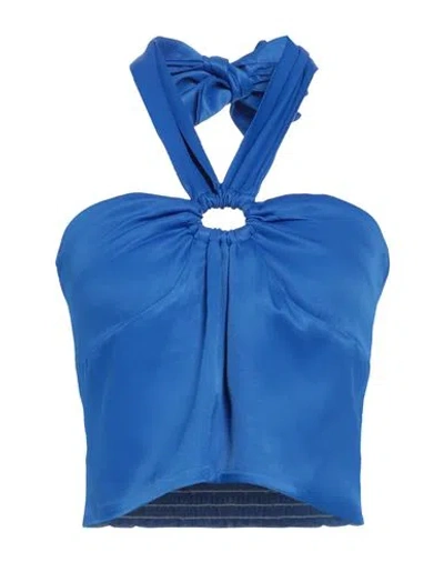 Haveone Woman Top Bright Blue Size S Viscose