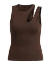 Haveone Woman Top Brown Size M Cotton
