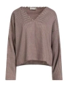 Haveone Woman Top Burgundy Size M Polyester, Elastane