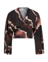 Haveone Woman Top Dark Brown Size M Polyester, Elastane In Brown