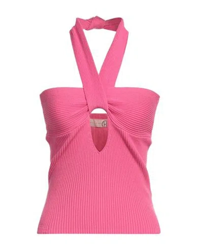 Haveone Woman Top Fuchsia Size Onesize Viscose, Polyester In Pink