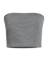 Haveone Woman Top Grey Size M Viscose, Polyester, Elastane In Gray