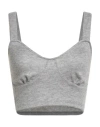 Haveone Woman Top Grey Size S Viscose, Polyester, Nylon In Gray