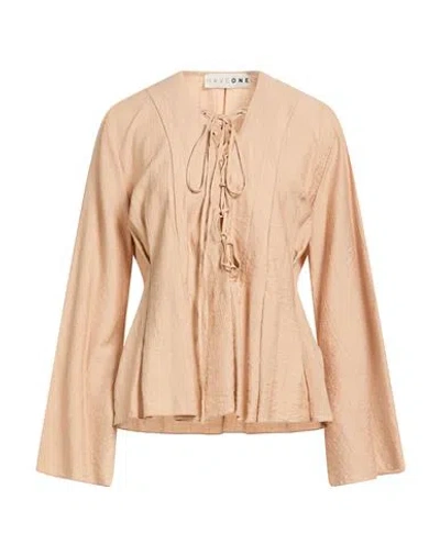 Haveone Woman Top Light Brown Size S Viscose, Polyamide