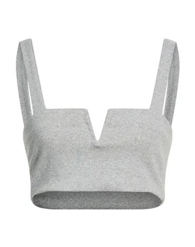 Haveone Woman Top Light Grey Size M Cotton In Gray