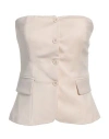 Haveone Woman Top Off White Size S Polyester, Viscose, Elastane In Off White