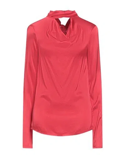 Haveone Woman Top Red Size L Viscose, Elastane