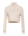 Haveone Woman Turtleneck Beige Size S Viscose, Polyester, Nylon In Neutral