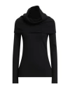 Haveone Woman Turtleneck Black Size Onesize Viscose, Polyester, Polyamide In Black