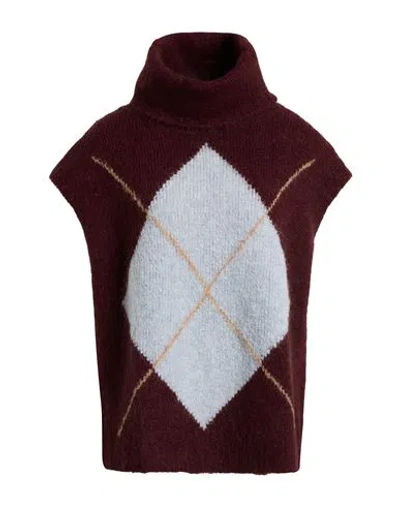 Haveone Woman Turtleneck Burgundy Size Onesize Acrylic, Polyamide, Wool, Mohair Wool, Elastane In Multi