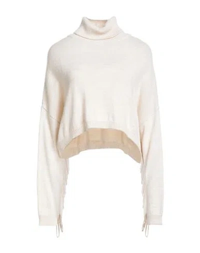 Haveone Woman Turtleneck Sand Size Onesize Acrylic, Wool, Viscose, Alpaca Wool In Neutral