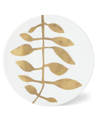 Haviland & Parlon Daphne White Gold-leaf Buffet Plate In Multi