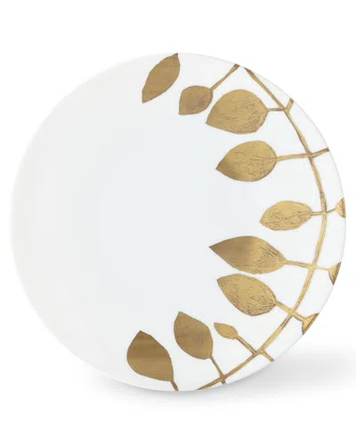 Haviland & Parlon Daphne White Gold-leaf Dinner Plate In Multi