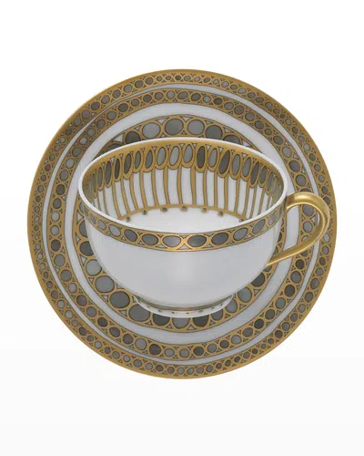 Haviland & Parlon Syracuse Taupe Cup & Saucer In Multi