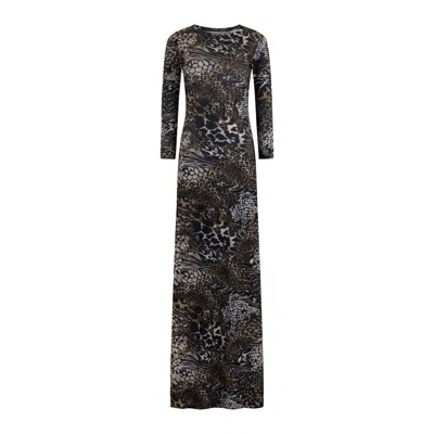 Hawa Made From Love Ayana Dress Animalier In Gray