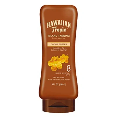 Hawaiian Tropic Island Tanning Sunscreen Lotion Spf8