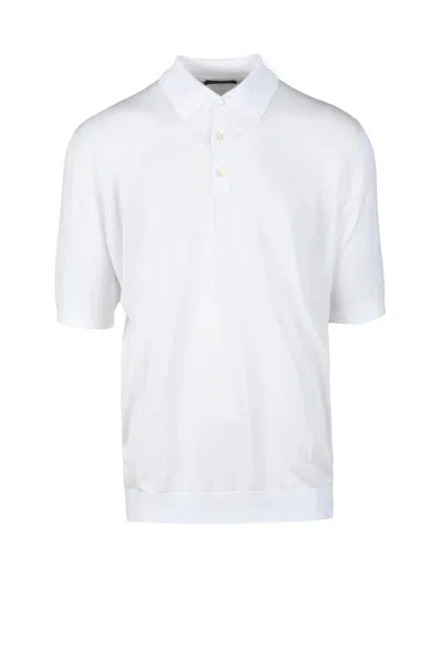Hawico White Cotton Knit Polo