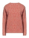 Hawico Woman Sweater Rust Size L Lambswool, Cashmere In Pink