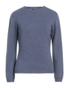Shop Hawico Woman Sweater Slate Blue Size M Cashmere