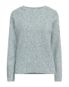 Hawico Woman Sweater Turquoise Size Xl Lambswool, Cashmere In Gray
