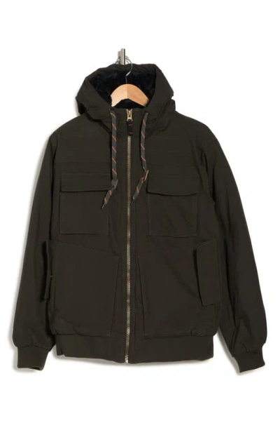 Hawke And Co Cotton 4-pocket Hooded Jacket In Loden