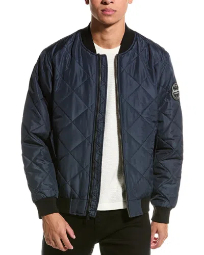 Hawke & Co. Diamond Quilted Bomber Jacket In Blue
