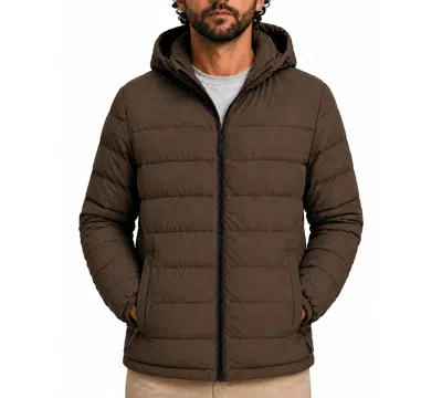 Hawke & Co. Men's Bryant Stretch Insulated Hooded Jacket In Bark